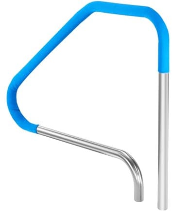 VEVOR Pool Handlauf, 1165 x 42 x 935 mm Griffbogen, Edelstahl (vorgefertigt) für Innen-/Außenpools, Pooleinstieg, rostfreier Haltegriff mit blauer Griffabdeckung & Zubehör für Spas, Einstieghilfe