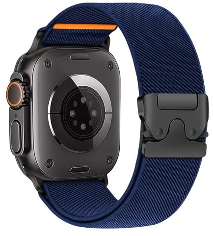Elastisches Armbänder für Apple Watch Ultra/2 Armband 49mm 46mm 40mm 44mm 45mm 41mm 42mm 38mm,Nylon Stoff Band Fallschirmverschluss Sport Strap für Apple Watch 10 iWatch 9 8 7 6 5 4 3 SE/2 Apfelband