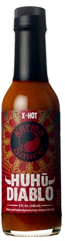 Karma Sauce Huhu Diablo Extra Hot Sauce 148ml Pineapple, 7 Pot Primo Pepper, Smoked Yellow Bell Pepper & Lime for Extreme Heat and Flavour