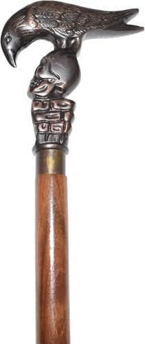 Wooden Walking Cane New Model Antique Eagle Head Handle Brown Walking Stick Cane Xmas Vintage Gift