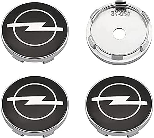 WQFWSD 4 Stück Nabendeckel für Opel Astra H G J Insignia Mokka Zafira Corsa 60mm, Radnabenkappen, Nabenkappen, Felgenkappen, Wasserdicht Radnabenabdeckung, Staubdicht Felgendeckel