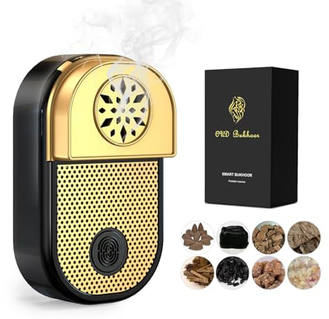 Al salama Mini Elektroherd und Bakhoor Brenner | USB wiederaufladbare Aroma Diffusor Puls Brenner für Haus/Meditation/Reise Bakhoor Weihrauchbrenner