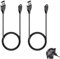 2 Pezzi Caricatore Cavo compatibile con Garmin Fenix 7/6/5 Series, Forerunner 945/935/745, Vivoactive 4/3, Venu, Instinct, Approach S60/S40, D2 Delta, Caricabatterie, Cavo di Ricarica USB da 1M, Nero