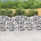 HOMTAKIE Panier de gabions arqué 150x50x100/120 cm Fer galvanisé