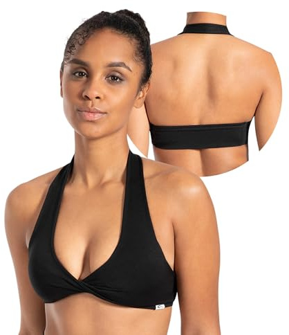 SMILODOX Sport BH Damen Myrah Twisted, Shaped Fit mit Wickel-V-Ausschnitt & offenem Rücken, Yoga Bra, elastisches Funktionsmaterial, Ohne Bügel ideal für Alltag & Low-Impact-Sportarten