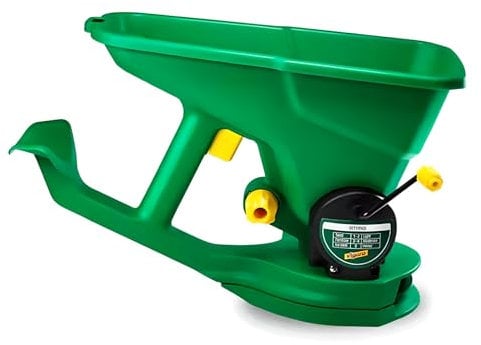 Mighty Majesty Hand Held Lawn Feed Spreader for Grass Seed, Fertiliser, and Garden Use – Portable Lawn & Garden Spreader, Seed Dispenser, Fertiliser Spreader