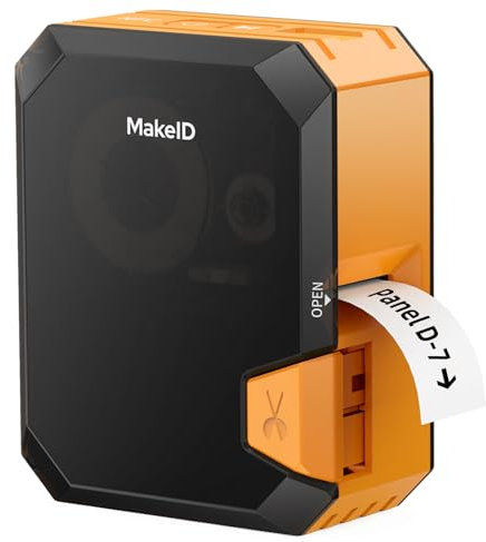 Makeid P31S Industrieller Etikettendrucker Tragbar | Bluetooth Thermotransfer Label Printer | Kompatibel mit App & PC | Drucken von Schrumpfschlauch-Etiketten | Für Industrie & Außeneinsatz