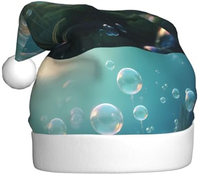 WHJSHOP Weihnachtsmütze mit Seifenblasen-Aufdruck für Erwachsene, macht es zu einem lustigen und langlebigen Geschenk für Männer und Frauen