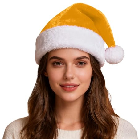 Generisch Weihnachtsmütze Plüsche Weihnachtsmützen Erwachsene Warm Dicker Nikolaus Mütze Familie Weihnachten Weihnachtsmützen Lustig Weihnachtsmann Mütze Kopfschmuck Nikolausmütze