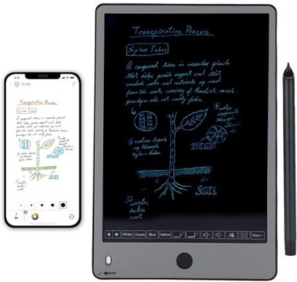 Annadue Digital Smart Pen and Writing Board Set, 12 Inch Electronic Writing Tablet with Smart Sync Pen for Study Note Taking Drawing, Convert to Text