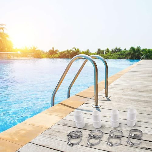 MoSundi Schlauchverbinder mit 38 mm Schlauchschellen - Poolschlauchadapter Sandfilterpumpen, Pool für Staubsauger und Tauchpumpen