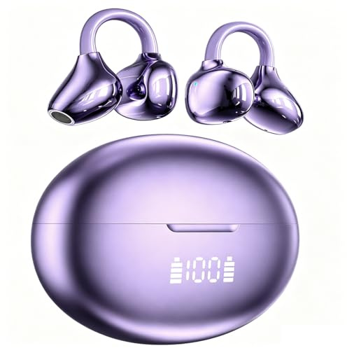 SHIJIAET Clip on AI Translation Bluetooth Earbuds 144 Language Translation Headphones 4-in-1 Translator Headsets555