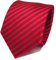 TigerTie Designer Seidenkrawatte in rot verkehrsrot bordeaux gestreift