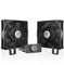 AC Infinity AXIAL S1225D - Ventilador doble para magdalenas de 120 mm con controlador de velocidad, certificado UL para puerta, habitación a habitación, estufa de leña, chimenea, proyectos de