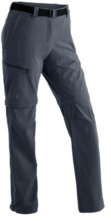 MAIER SPORTS T-Zipp-off Funktionshose Nata aus 90% PA 10% EL in 23 Größen, Outdoorhose/ Wanderhose/ Bermuda inkl. Gürtel, bi-elastisch, schnelltrocknend und wasserabweisend,Graphite,19