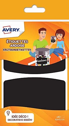 Avery Etiketten, schieferfarben, 10 Etiketten, 95 x 63 mm, schwarz