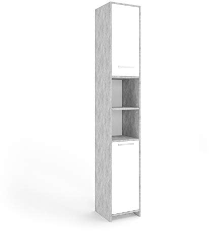 Vicco Hochschrank Kiko, Badezimmerhochschrank, Beton, 30 x 190 cm