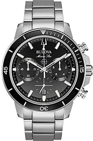 Bulova Men's 45mm Marine Star Stainless Steel Chronograph Bracelet Watch