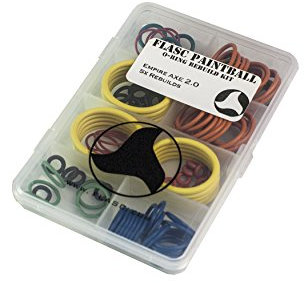 Flasc Paintball Empire Axe 2/2.0 Oring Kit mit 5 Rebuilds Farbcodiert von