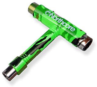 Northcore Surfing and Watersports Accessories - Skate 'T-Bone' Tool - Camo - Phillips head screwdriver - Allen key