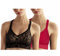 DKNY Damen Lace Collection Bralette 2 Pack BH, Schwarz/Pretty Nude und Lack, Medium