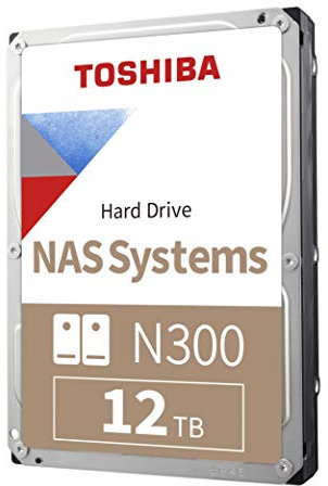 TOSHIBA N300 12TB NAS 3,5 Zoll interne Festplatte - CMR SATA 6 Gb/s 7200 U/min 256 MB Cache - HDWG21CXZSTA