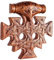 Windalf Wikinger Wandbild THORAN h: 23 cm Thorhammer mit Knoten Handarbeit aus Holz