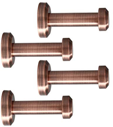 sourcing map 4pcs Wall Hook Copper Wall Mounted 1.8 Inch Hooks Bag Coat Towel Clasp Bathroom Robe Hanger w Screws Copper Tone