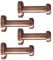 sourcing map 4pcs Wall Hook Copper Wall Mounted 1.8 Inch Hooks Bag Coat Towel Clasp Bathroom Robe Hanger w Screws Copper Tone