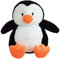 Jemini 024031S Plüschtier Pinguin mit Mikro-Tonperlen, -19 cm, Weiß, Schwarz