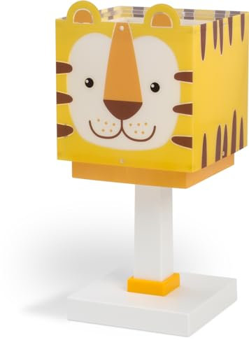 Dalber Kinder Tischlampe Nachttischlampe kinderzimmer Little Tiger Tiere, gelb, 64561, E14