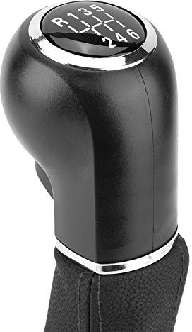 EVGATSAUTO Cubierta de bota de polaina con pomo de cambio de marchas negro para GTC 2005-2010(6 Speed)