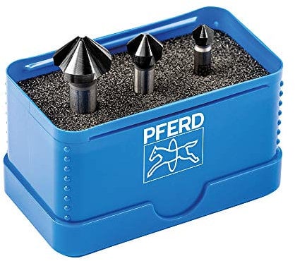 PFERD HSS Kegel-/Entgratsenker-Set, 3-tlg. | 90°, Ø 6,3-16,5 mm, DIN 335 C, HICOAT | 25202158 - zum Versenken von 90°-Schrauben