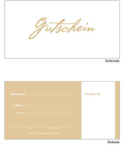 25 Gutscheine Gutscheinkarten Geschenkgutscheine – edel neutral Beige Weiß