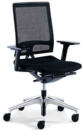 Sedus Open Mind um-100, mit Netzrücken, Polsterbezug schwarz, ergonomisch, Chefsessel, individuell anpassbar