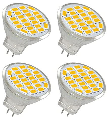 3W MR11 LED Flood Light Bulbs, GU4 Bi-Pin Base, 180°Beam Angle, 12V 20W Halogen Bulbs Equivalent, 3000K Soft White for Landscape, Accent, Recessed, Track Lighting, Christmas Tree Fiber Optics, 4 Pack