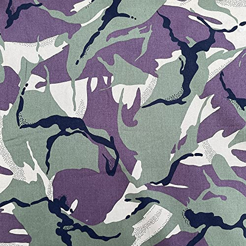 Stoff mit Camouflage-Muster, 100 % Baumwolle, 220 g/m², 150 cm (Meterware, Dschungel)