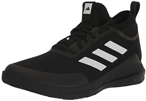 adidas Damen Crazyflight Mid Hallenturnschuh, Schwarz Weiß Carbon, 41 1/3 EU
