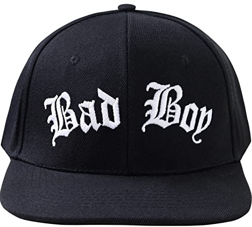 EXPRESS-STICKEREI Lustige Kappe mit Spruch Bad Boy - Verstellbare Urban Basecap - Hochwertige Schildkappe - Baseball Kappe - Snapback Kappe mit Verschluss - Einheitsgröße