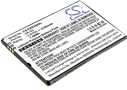 Techtek akku Kompatibel mit [Emporia] Smart 3 Ersetzt AK-S3, Schwarz, One Size