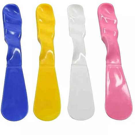 4PCS Autoclavable Ergo Handle Spatula, Dental Straight Spatula, Dental Alginator Mixer, Mixing Spatula Alginate Spatula Plaster Spatula 4 Mix Colors