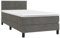 vidaXL Boxspringbett mit Matratze LED Polsterbett Bett Einzelbett Bettrahmen Bettgestell Lattenrost Schlafzimmerbett Hotelbett Dunkelgrau 100x200cm Samt