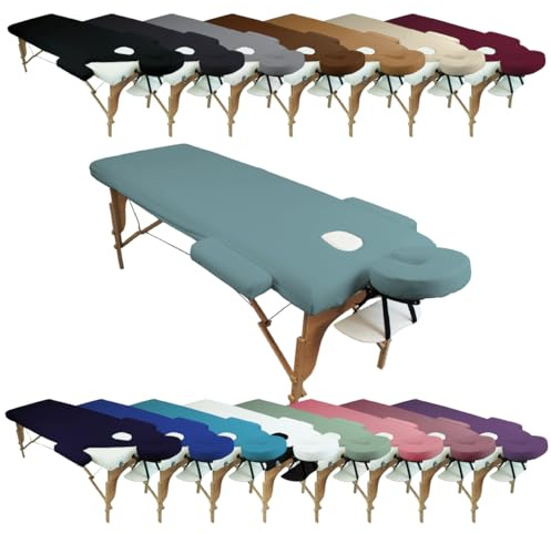 Vivezen - Komplettset mit Bezügen für Massagetisch - Frottee - Mehrere Farben