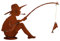 Gartenfigur Angler Manni mit Fisch 60x90cm auf Platte Edelrost Gartendeko Wetterfest Rost Metall Rostfigur Teich Deko Maritim Metallfigur