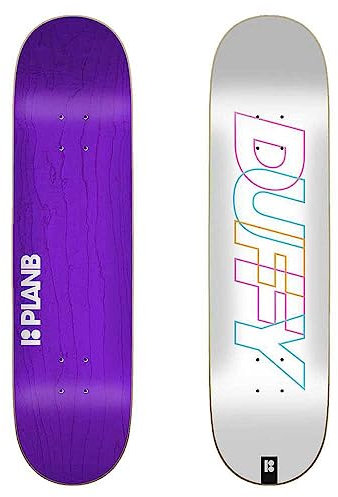 Jart Overlaps Duffy 8,5 x 32,125 Zoll Plan B Deck Skateboard, Erwachsene, Unisex, Mehrfarbig (Mehrfarbig), Einheitsgröße