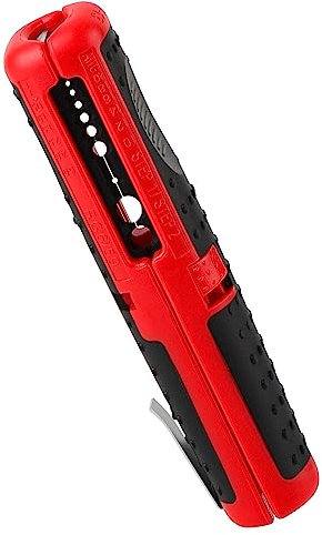 DBREAKS Pelacables de precisión, 125 mm Pelacables Electricista Profesional, Sk5 /Rg6 /Rg59 Herramienta para Pelar Cables universal, Cables de bajo voltaje de Ø8–13 mm