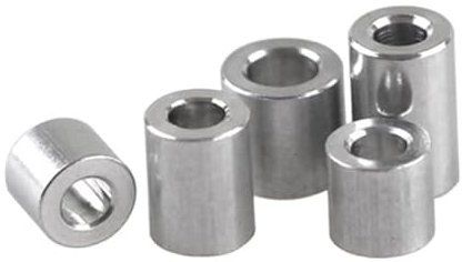 5/10 pièces rondelle Plate en Aluminium M3 M4 M5 M6 M8 M10 Hauteur 2mm à 30mm Douille en Aluminium Joint entretoise entretoises Non filetées (Size : M6 10pcs, Color : 25mm Thickness)