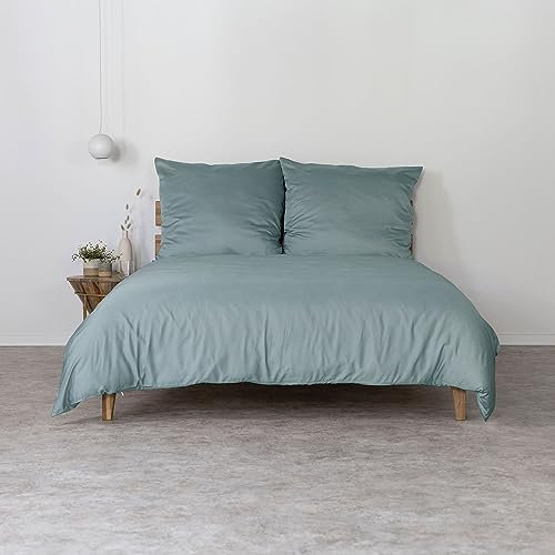 AGA.PIE Bambus Lyocell Bettwäsche-Set 200x200 + 2X 80x80 cm - Salbei-Grün, 100% Bio Oeko-Tex 100, für Allergiker, Antibakteriell, Ganzjahres-Bettwäsche, Atmungsaktiv, Geruchshemmend, Besonders sanft