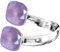 925 Sterling Silber Doppelt Kristall Ringe für Damen Verstellbarer mit Marken Kristalle - Glänzend Cubic Zirkonia Ring Fingerring Kommt in Schmuck Geschenk Box (Lilac)