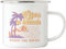 Hey!Print Live's a Beach Emaille Tasse Sonne Surfen Ozean Meer Urlaub Strandliebe